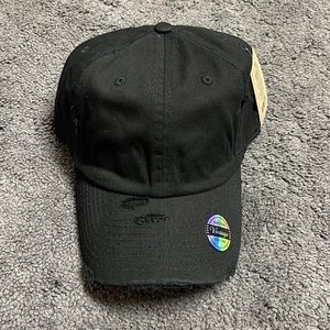 Distressed Baseball Hat - Black